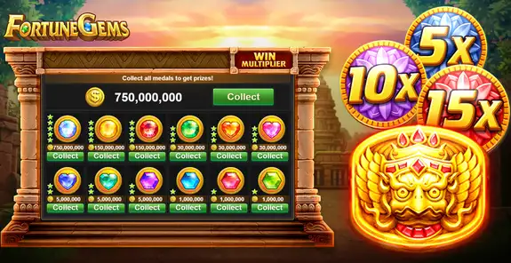 Fortune Gems 3x3 Pokie – TaDa Gaming Asian Temple Theme