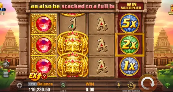 Fortune Gems Pokie Symbols – Ruby, Sapphire, Emerald, Golden Mask
